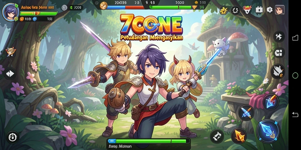 Tampilan menakjubkan dari gameplay di 7CONE yang penuh aksi.