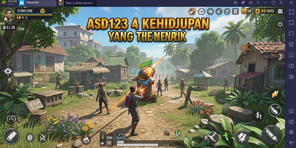 Screenshot ASD123 menampilkan gameplay interaktif simulasi kehidupan yang mendalam.