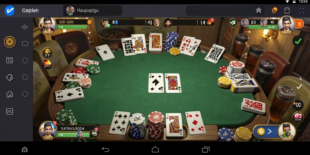 Screenshot utama G668 menampilkan gameplay Gaple yang seru.