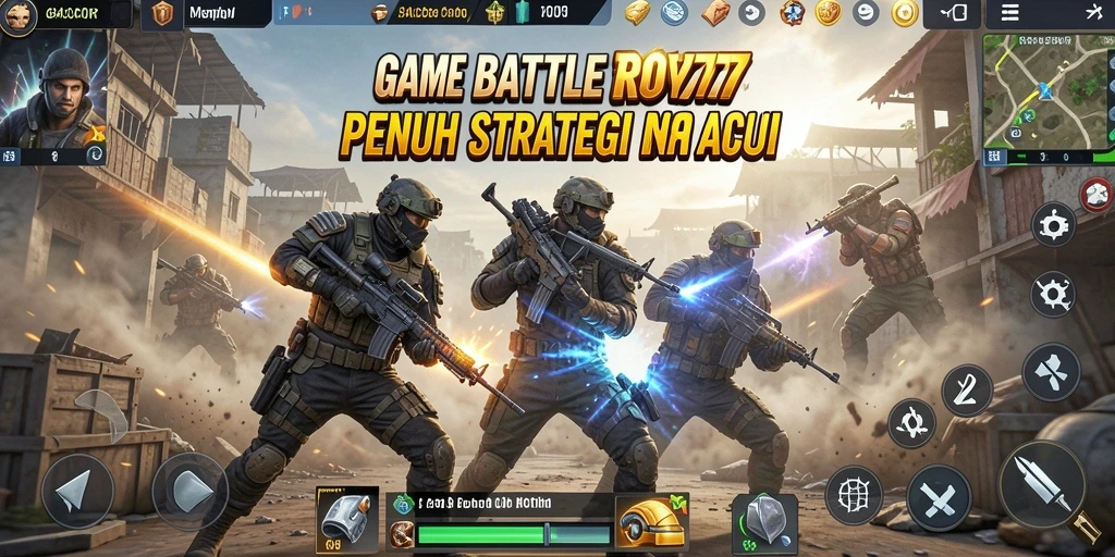 Tampilan seru gameplay GACOR777 dalam pertempuran Battle Royale.