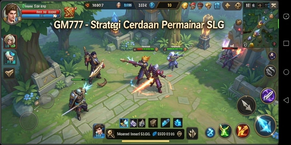 Tampilan gameplay menakjubkan dalam GM777 dengan elemen strategi SLG.