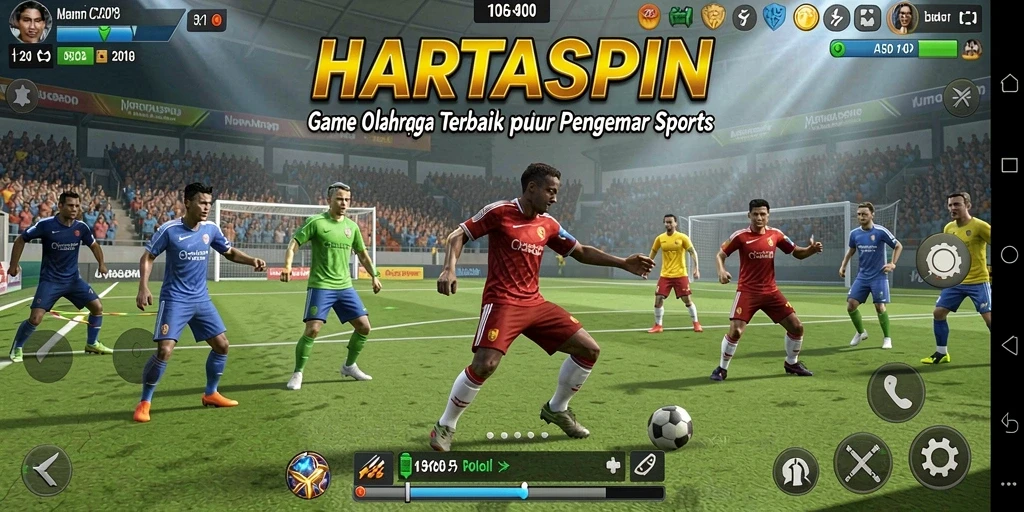 Tampilan visual dari gameplay HARTASPIN yang menegangkan.