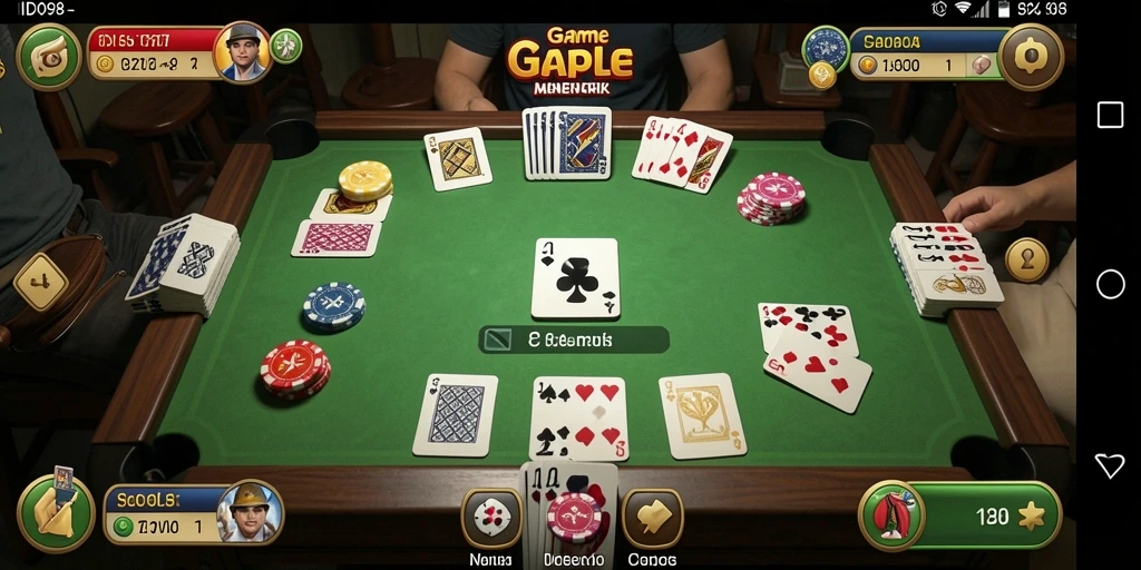 Tampilan gameplay Gaple yang seru dan interaktif.