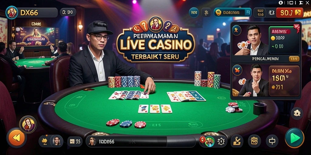 Tampilan permainan Live Casino yang interaktif dan berkualitas tinggi.