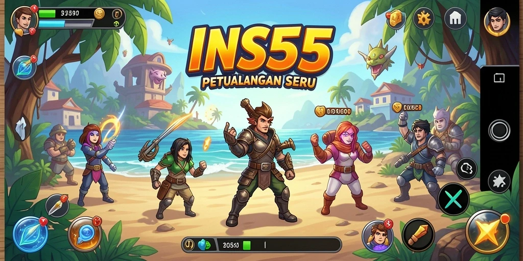 Screenshot INS55 menampilkan aksi seru dalam gameplay Arcade.