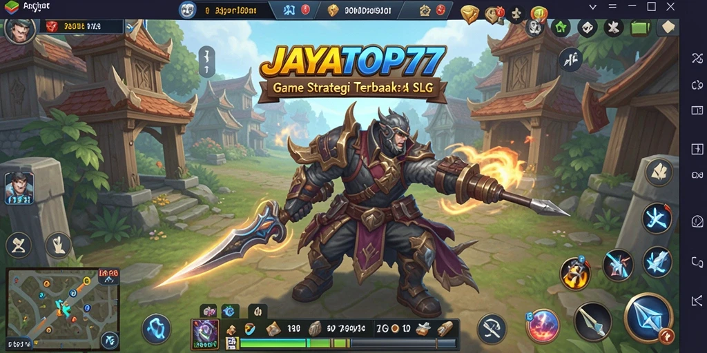 Screenshot utama menampilkan aksi intens gameplay SLG.