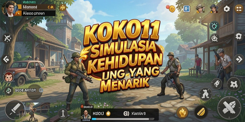 Screenshot gameplay KOKO11 menunjukkan aktivitas seru di dunia virtual.