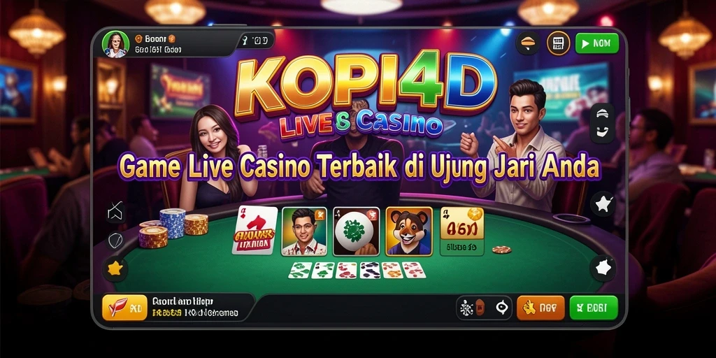 Screenshot KOPI4D menampilkan permainan Live Casino yang mengasyikkan.