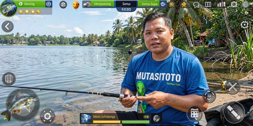 Tampilan gameplay seru dari MUTASITOTO dengan pengalaman memancing nyata.
