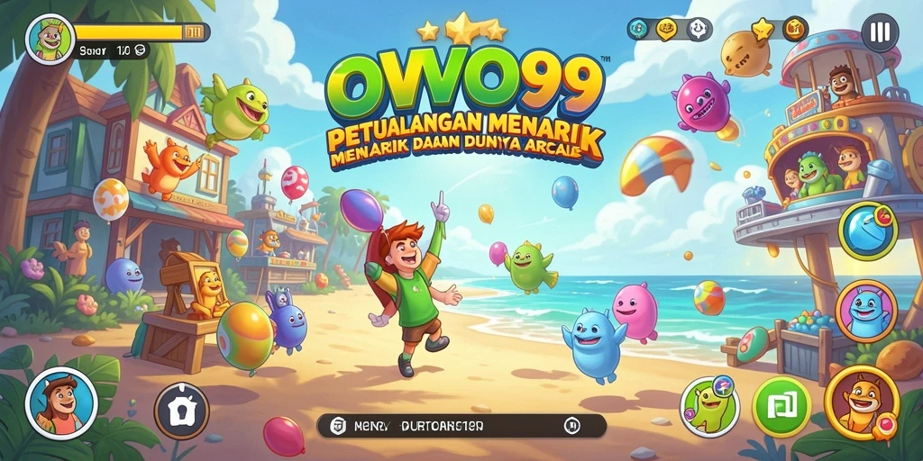 Tampilan seru gameplay OVO99 dengan aksi penuh warna.