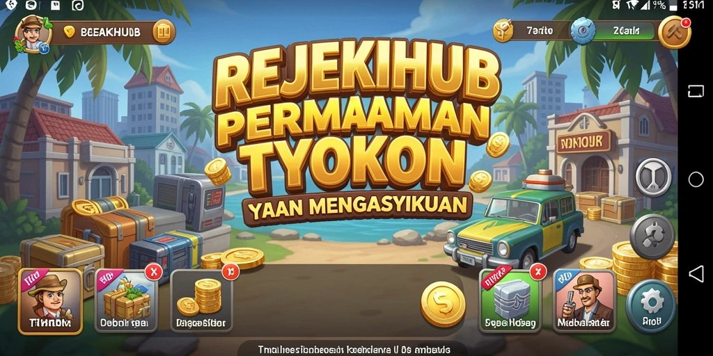 Tampilan gameplay <strong>REJEKIHUB</strong> yang menarik dan penuh strategi bisnis.