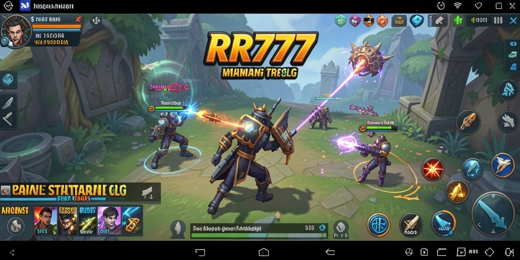 Screenshot utama RR777 menampilkan aksi gameplay SLG yang intens dan strategis.