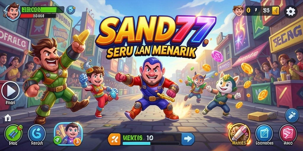 Tampilan screenshot SAND77 dengan gameplay yang seru di level yang menantang.