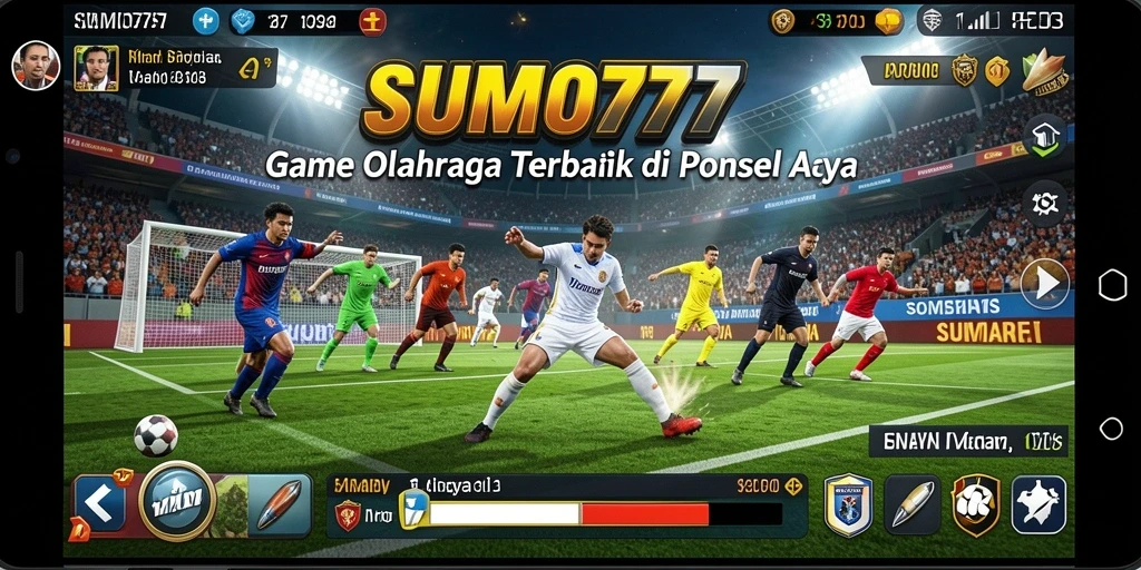 Tangkapan layar utama gameplay SUMO777 yang penuh aksi olahraga.