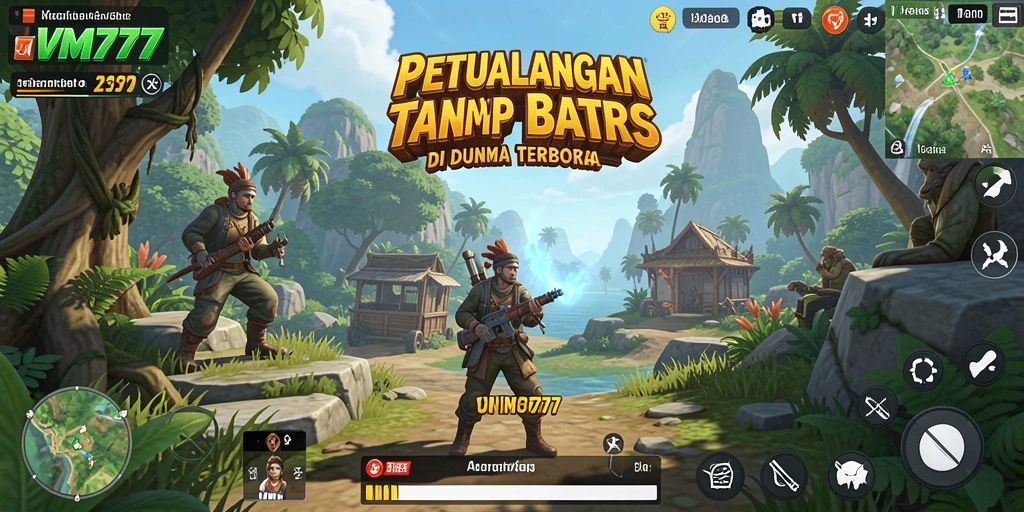 Screenshot utama VM777 menampilkan aksi gameplay Open World yang mendebarkan.